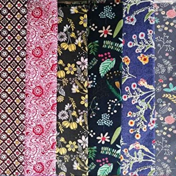 50pcs 10 x 10 inches Cotton Fabric Bundle Squares for Quilting Sewing, Precut Fa - Picture 3 of 7